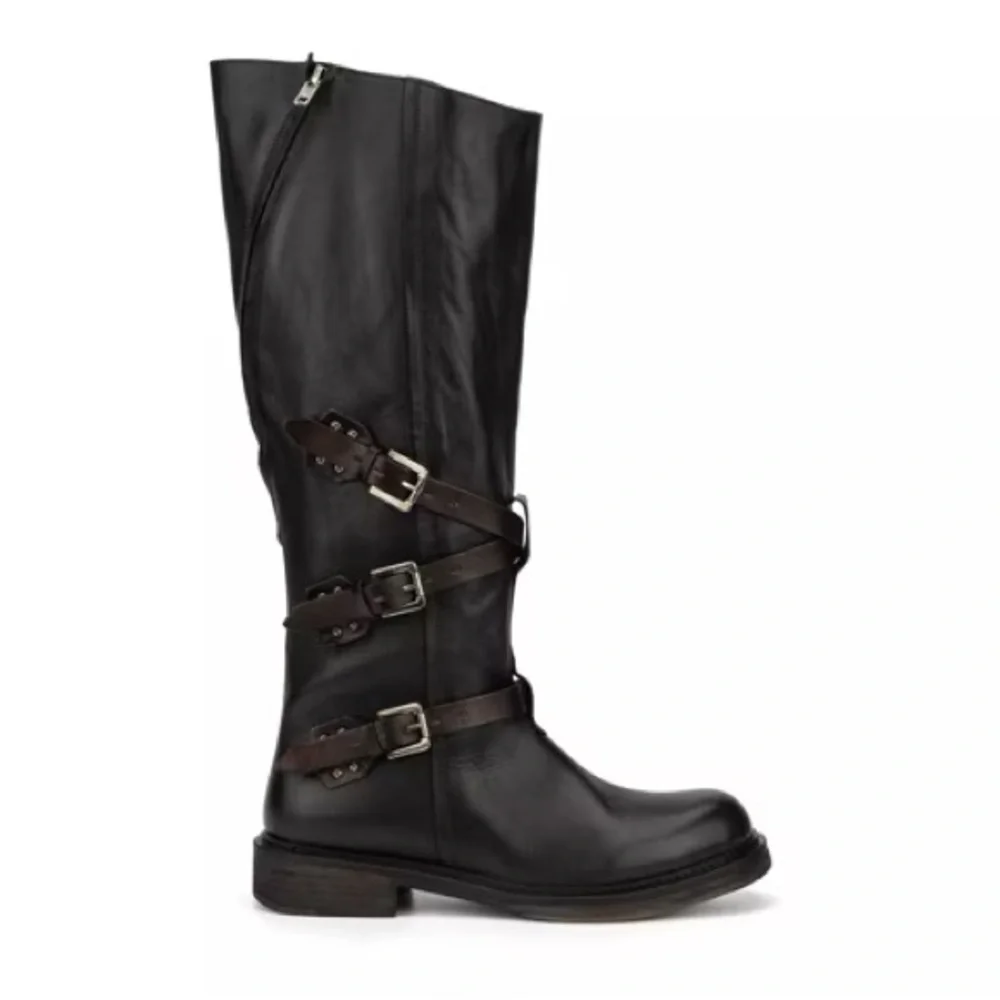 VINTAGE FOUNDRY CO Women's Jenny Riding Leather Boot Black US 8 M EU 38.5 UK 6